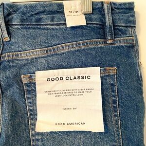 NWT - Good American Jeans - Size 12/31 - Good Classic - High Rise Skinny